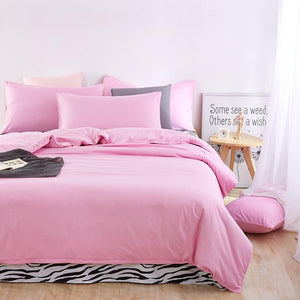 Bedding Sets Simple Wine Red Deep Purple Striped Bed Sheet Duver Quilt Cover Pillowcase Soft Comfortable King Queen Full Twin