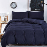Bedding Sets Simple Wine Red Deep Purple Striped Bed Sheet Duver Quilt Cover Pillowcase Soft Comfortable King Queen Full Twin