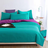 Bedding Sets Simple Wine Red Deep Purple Striped Bed Sheet Duver Quilt Cover Pillowcase Soft Comfortable King Queen Full Twin