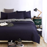 Bedding Sets Simple Wine Red Deep Purple Striped Bed Sheet Duver Quilt Cover Pillowcase Soft Comfortable King Queen Full Twin