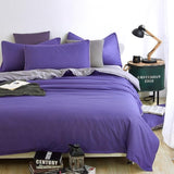 Bedding Sets Simple Wine Red Deep Purple Striped Bed Sheet Duver Quilt Cover Pillowcase Soft Comfortable King Queen Full Twin