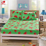 Fitted bed cover mattress cover angel heart elastic bed cover cushion cloth fitted sheet bedspraeds pillowcase fitted 3pcs/set