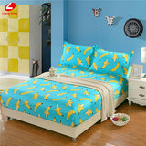 Fitted bed cover mattress cover angel heart elastic bed cover cushion cloth fitted sheet bedspraeds pillowcase fitted 3pcs/set