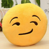 6 Inch Smiley Face Emoji Pillows Soft Plush Emoticon Round Cushion Home Decor Cute Cartoon Toy Doll Decorative Throw Pillows