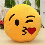 6 Inch Smiley Face Emoji Pillows Soft Plush Emoticon Round Cushion Home Decor Cute Cartoon Toy Doll Decorative Throw Pillows