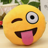 6 Inch Smiley Face Emoji Pillows Soft Plush Emoticon Round Cushion Home Decor Cute Cartoon Toy Doll Decorative Throw Pillows