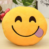6 Inch Smiley Face Emoji Pillows Soft Plush Emoticon Round Cushion Home Decor Cute Cartoon Toy Doll Decorative Throw Pillows