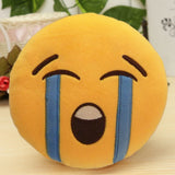 6 Inch Smiley Face Emoji Pillows Soft Plush Emoticon Round Cushion Home Decor Cute Cartoon Toy Doll Decorative Throw Pillows