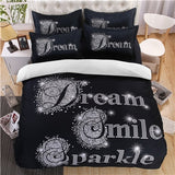 the boss black and white his/her side bedding set duvet cover bed sheet pillow case king queen size bed linen set 3/4pcs