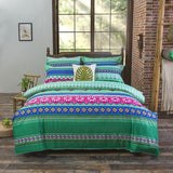Bohemian Style Bedding set Floral Printed Bed linens Twin Queen King Size 4pcs Duvet Cover Flat Sheet Pillow case Hot sale