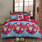Bohemian Style Bedding set Floral Printed Bed linens Twin Queen King Size 4pcs Duvet Cover Flat Sheet Pillow case Hot sale
