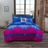 Bohemian Style Bedding set Floral Printed Bed linens Twin Queen King Size 4pcs Duvet Cover Flat Sheet Pillow case Hot sale
