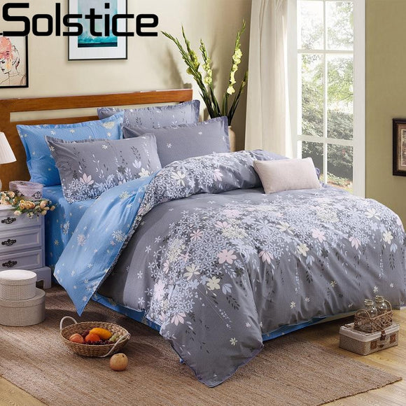 Solstice Fashion Duvet Cover Set Bed Cotton Linens Pillowcase 4pcs Bedding Bed Set Bedding Twin Full Queen Super King 5 size