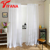 Europe Solid White Yarn Curtain Window Tulle Curtains For Living Room Kitchen Modern Window Treatments Voile Curtain P184Z40