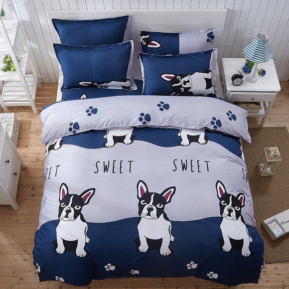 Cartoon/Animal Dog Kids /Adult Bedding Set 4pcs Queen King Full Twin Size Duvet Cover Set Pillowcase Bedsheet Bed Lining Home