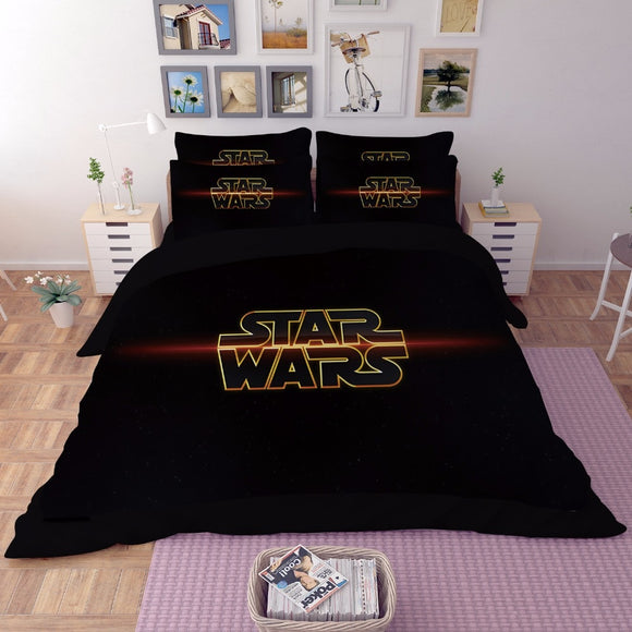 HD 5D 3D Star Wars Film Bedding Set King Queen full Twin Size 3PCS black Duvet Cover Sheet PillowCase housse de couette ropa
