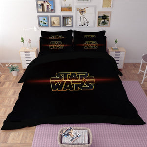 HD 5D 3D Star Wars Film Bedding Set King Queen full Twin Size 3PCS black Duvet Cover Sheet PillowCase housse de couette ropa