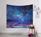Galaxy Hanging Wall Tapestry Hippie Retro Home Decor Yoga Beach Towel 150x130cm/150x100cm YYY9233
