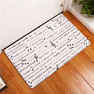 Doormat Carpets Creative Notes Print Mats Floor Kitchen Bathroom Rugs 40X60or50x80cm