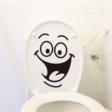 Funny Smile Bathroom Wall Stickers Toilet Home Decoration Waterproof Wall Decals For Toilet Sticker Decorative Poster Home Decor