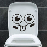 Funny Smile Bathroom Wall Stickers Toilet Home Decoration Waterproof Wall Decals For Toilet Sticker Decorative Poster Home Decor
