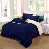 AB side bedding set super king duvet cover set dark blue +beige 3/ 4pcs bedclothes adult bed set man duvet flat sheet 230*250cm