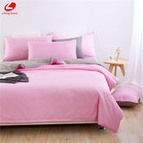 AB side bedding set super king duvet cover set dark blue +beige 3/ 4pcs bedclothes adult bed set man duvet flat sheet 230*250cm
