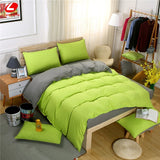 AB side bedding set super king duvet cover set dark blue +beige 3/ 4pcs bedclothes adult bed set man duvet flat sheet 230*250cm