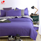 AB side bedding set super king duvet cover set dark blue +beige 3/ 4pcs bedclothes adult bed set man duvet flat sheet 230*250cm
