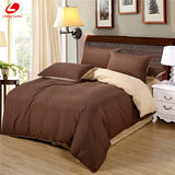 AB side bedding set super king duvet cover set dark blue +beige 3/ 4pcs bedclothes adult bed set man duvet flat sheet 230*250cm