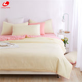 AB side bedding set super king duvet cover set dark blue +beige 3/ 4pcs bedclothes adult bed set man duvet flat sheet 230*250cm