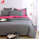 AB side bedding set super king duvet cover set dark blue +beige 3/ 4pcs bedclothes adult bed set man duvet flat sheet 230*250cm