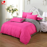 AB side bedding set super king duvet cover set dark blue +beige 3/ 4pcs bedclothes adult bed set man duvet flat sheet 230*250cm