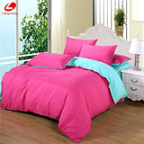 AB side bedding set super king duvet cover set dark blue +beige 3/ 4pcs bedclothes adult bed set man duvet flat sheet 230*250cm