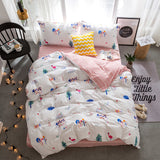 Solstice Stylish Cartoon Christmas Elk Striped Star Style 3/4pcs Bedding Set Contain Duvet Cover Bed Sheet Pillowcase Bedclothes