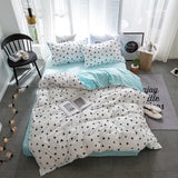 Solstice Stylish Cartoon Christmas Elk Striped Star Style 3/4pcs Bedding Set Contain Duvet Cover Bed Sheet Pillowcase Bedclothes