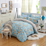 Solstice Cotton Pastoral Flower Cartoon Style Fashion Bedding Bed Linen Bed Sheet Duvet Cover Pillowcase 4pcs Bedding Sets/Queen