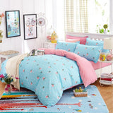 Solstice Cotton Pastoral Flower Cartoon Style Fashion Bedding Bed Linen Bed Sheet Duvet Cover Pillowcase 4pcs Bedding Sets/Queen