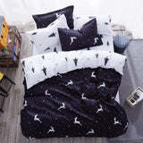 Solstice Mixed Color Cartoon Style Fox/snowflakes/animal Plants 4pcs Bedding Sets Bed Sheet Duvet Cover Pillowcase Bedclothes