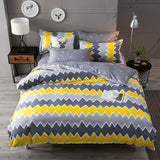 Solstice Cartoon Christmas Tree Elk Bedclothes Simple Fashion Geometric Stripes Bed Sheet Duvet Cover Sets 3/4pcs Bedding Set