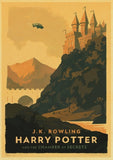 Vintage poster Harry Potter Hogwarts Express Diagon Alley Hogsmeade Kraft paper wall Movie Posters home decor