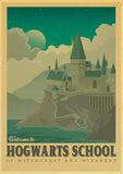 Vintage poster Harry Potter Hogwarts Express Diagon Alley Hogsmeade Kraft paper wall Movie Posters home decor