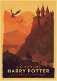 Vintage poster Harry Potter Hogwarts Express Diagon Alley Hogsmeade Kraft paper wall Movie Posters home decor