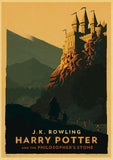 Vintage poster Harry Potter Hogwarts Express Diagon Alley Hogsmeade Kraft paper wall Movie Posters home decor
