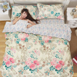 bedding set 5 size green bird bedding set duvet cover set Korean bed sheet +duvet cover +pillowcase pink bed cover bed linen set