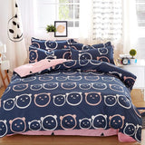 bedding set 5 size green bird bedding set duvet cover set Korean bed sheet +duvet cover +pillowcase pink bed cover bed linen set