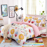 bedding set 5 size green bird bedding set duvet cover set Korean bed sheet +duvet cover +pillowcase pink bed cover bed linen set