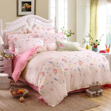 bedding set 5 size green bird bedding set duvet cover set Korean bed sheet +duvet cover +pillowcase pink bed cover bed linen set