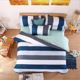 Cute cartoon lattice star cloud Creativity British style 4pcs/3pcs Duvet Cover Sets Soft Polyester Bed Linen Flat Bed Sheet