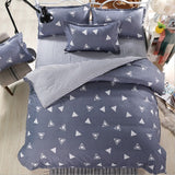 Cute cartoon lattice star cloud Creativity British style 4pcs/3pcs Duvet Cover Sets Soft Polyester Bed Linen Flat Bed Sheet